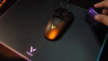 雷柏|超酷的无线电脑桌面雷柏V10RGB套装,实现无线鼠标无限电量