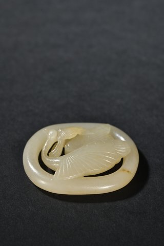 |清代 和田玉 一路莲科 带板