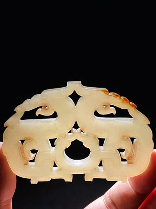 交易|战国 和田玉籽料 白玉 龙纹 楚式 玉珮