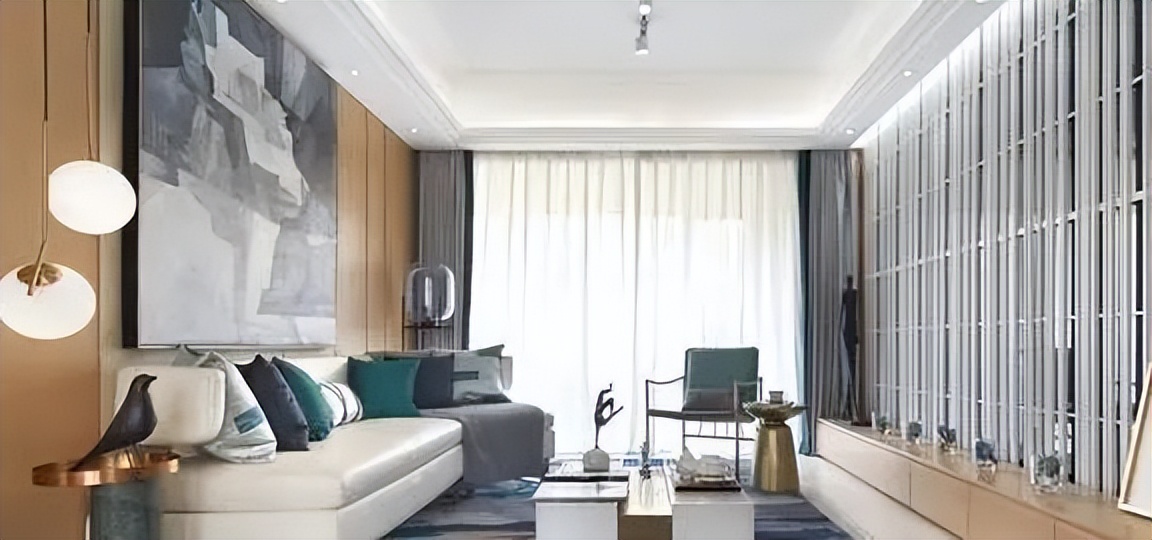 125平现代轻奢三房,客厅这么美,让人挪不开眼!