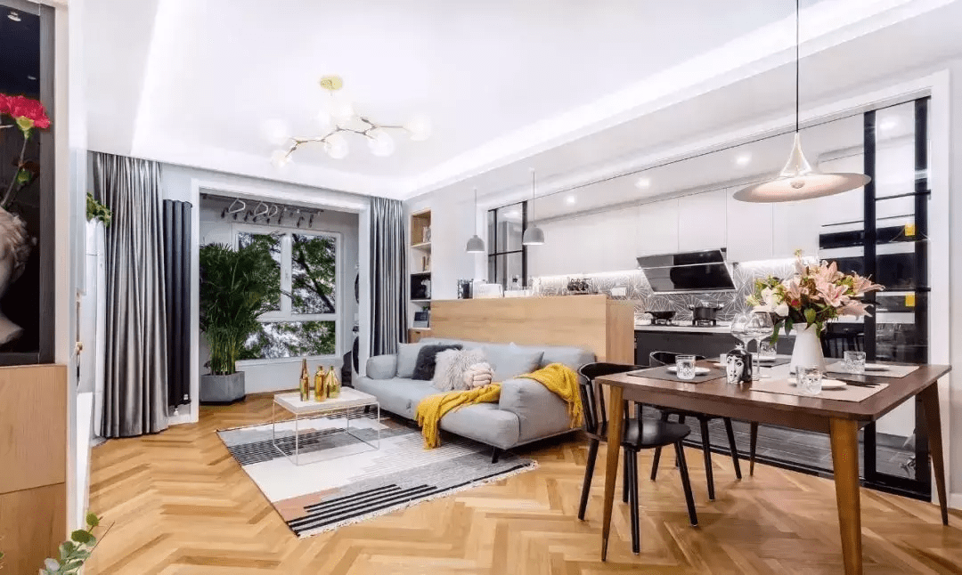 95㎡北欧风新家，一进门就令人心动！卡座设计省空间又漂亮