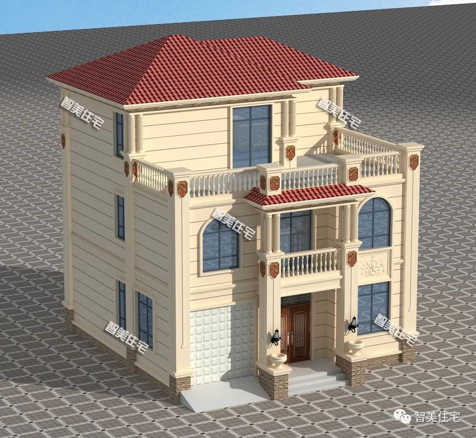 面宽10-11米之间的小别墅,室内有8个卧室,杂物房最实用