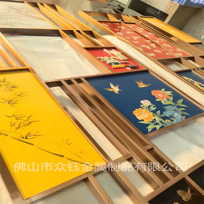 艺术屏风花格 不锈钢屏风隔断 中式彩绘客厅可移动屏风隔断新款隆重登场