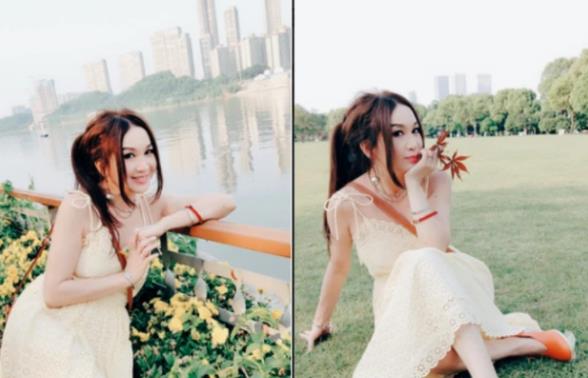 温碧霞|55岁温碧霞晒出近照，罕见扎马尾辫，吊带草地嗨玩！