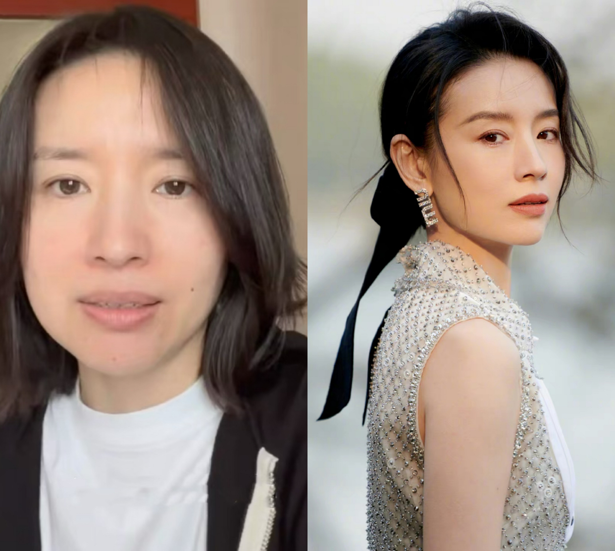 侯耀华|董洁素颜庆生引热议，42岁颜值状态很真实，与精修照差别明显