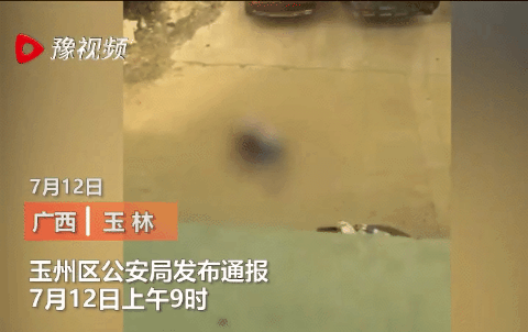 广西玉林，男子温某持刀来到大街上，找到男子罗某和女子陈某