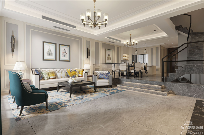 别墅装修 | 美式轻奢风格380平米别墅装修案例