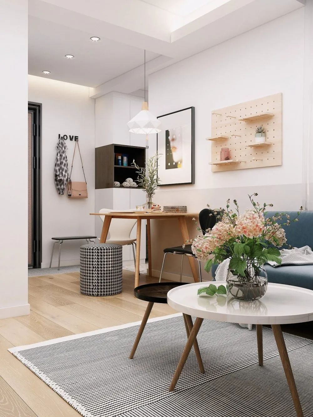 45平小破旧的一居室，巧变时尚舒适一人居！！