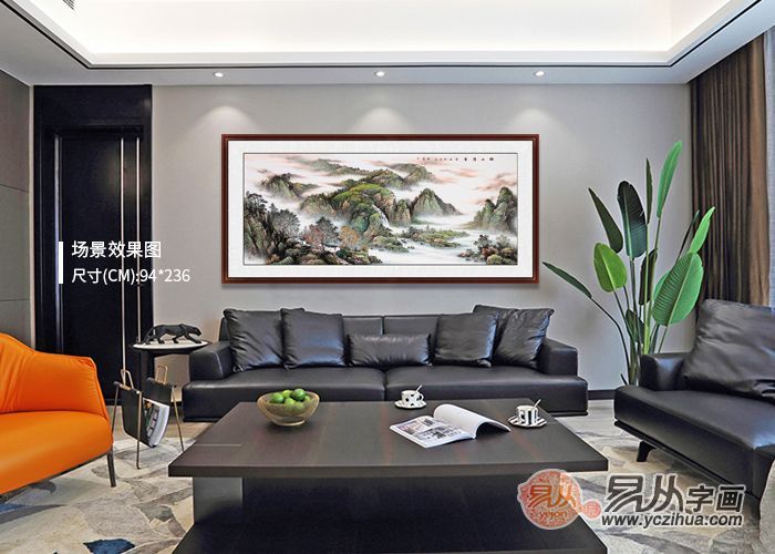 客厅装饰画 韵味古典山水画 打造古色古香的客厅