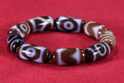 天珠|【藏传精品措丝天珠手串】