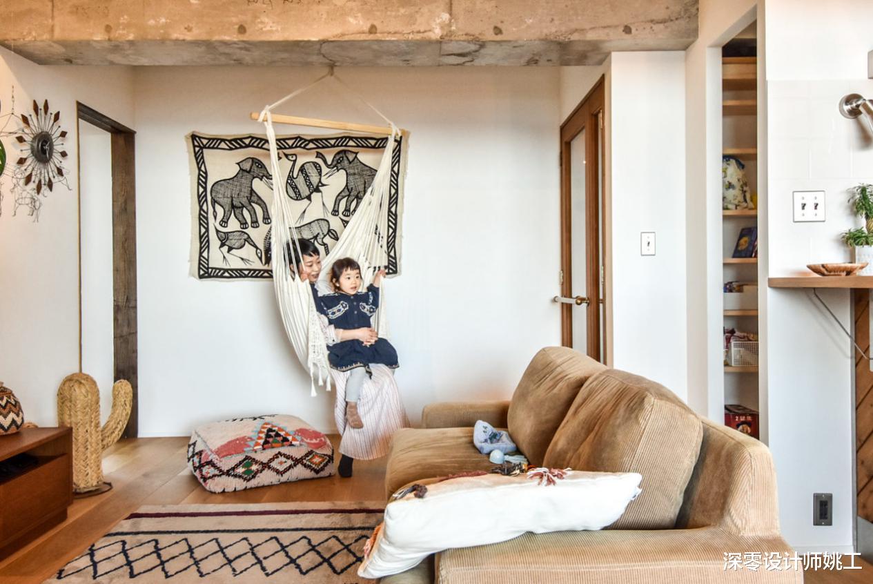 若不生二胎,72㎡足够住着一家三口,白墙+原木优雅中带点复古感