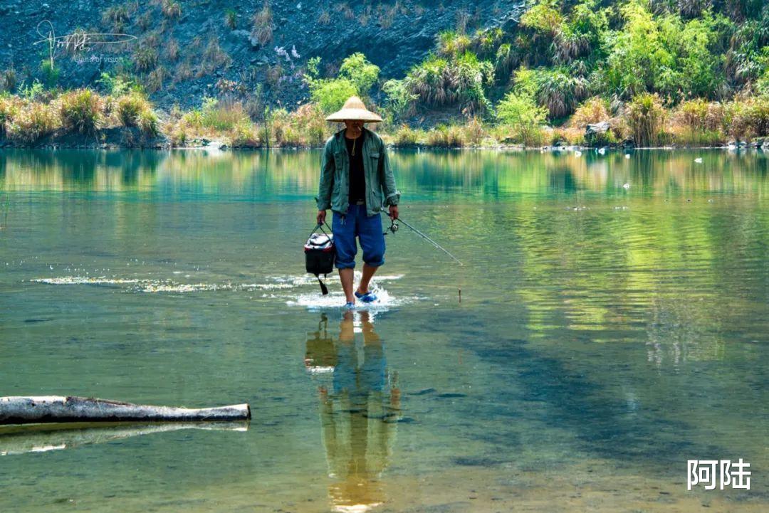 鳑鲏|山岙间水塘如玉,有一位“坑王”独钓其中,这才是最美的乡村生活啊