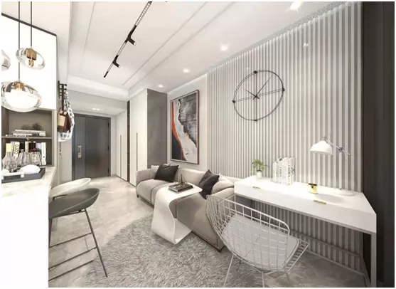 40㎡高级灰小户型公寓，时尚安逸，丝毫不拥挤