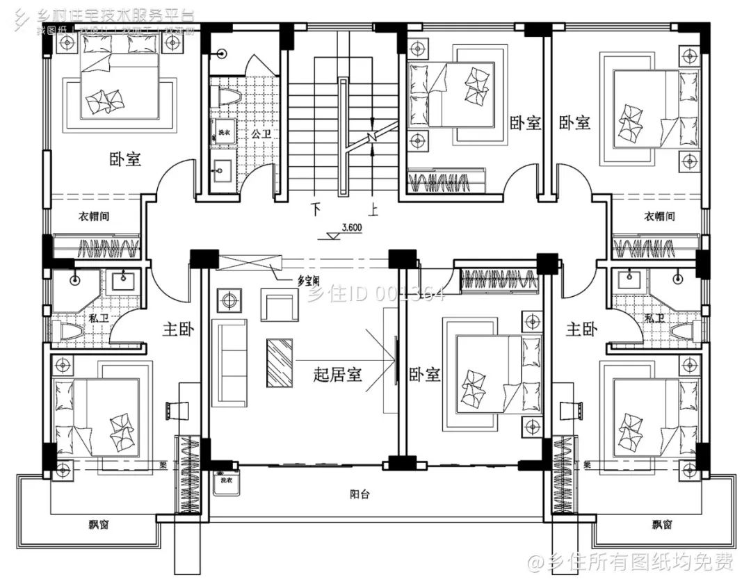 乡村住宅免费图纸8款三层别墅建房图纸建一栋就可以满足所有需求