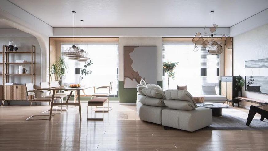 菡萏怡景装饰 | 140平“会呼吸”的原木风平层！自然淳朴的生活气惹人爱！