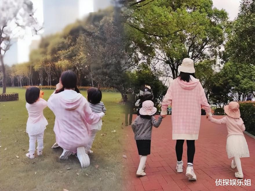 谢娜|谢娜庆祝双胞胎女儿满5岁，跳跳俏俏罕露侧脸，一个像爸一个像妈