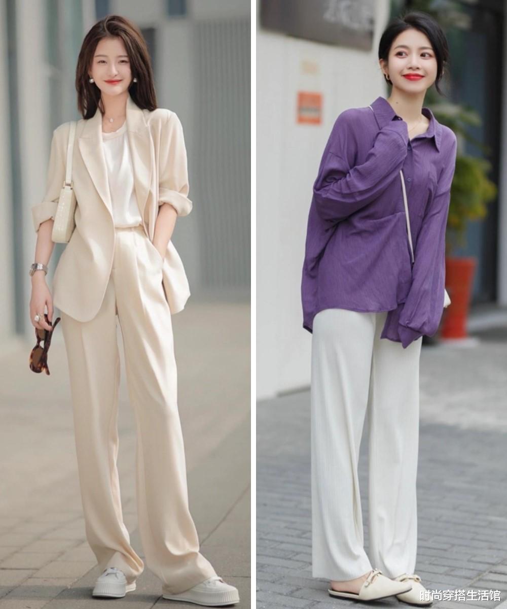 会穿的女人，夏天少不了一条“白色裤子”，掌握4点，穿出气质美