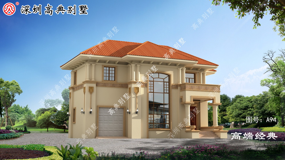 米色罗马柱,与窗户相映衬,通透时尚