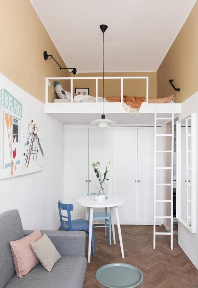 面积23平的公寓,拼色与花墙,每个角落都美,是年轻人喜欢的样子