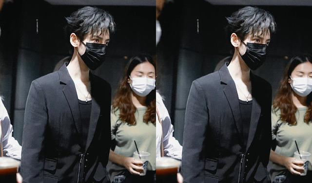 罗云熙|罗云熙特优声2上班路透,黑衣西装太帅了,行走的俊美总裁?