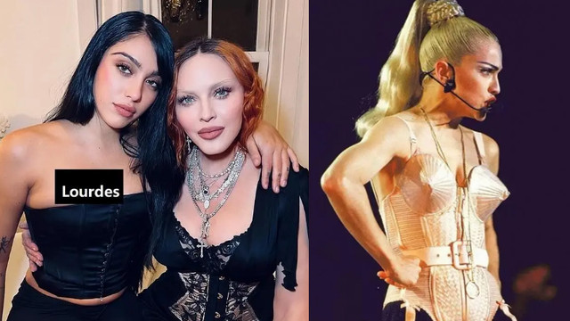 麦当娜|64岁麦当娜依旧亮眼，家庭全家福4黑2白，女儿遗传母亲身材傲人