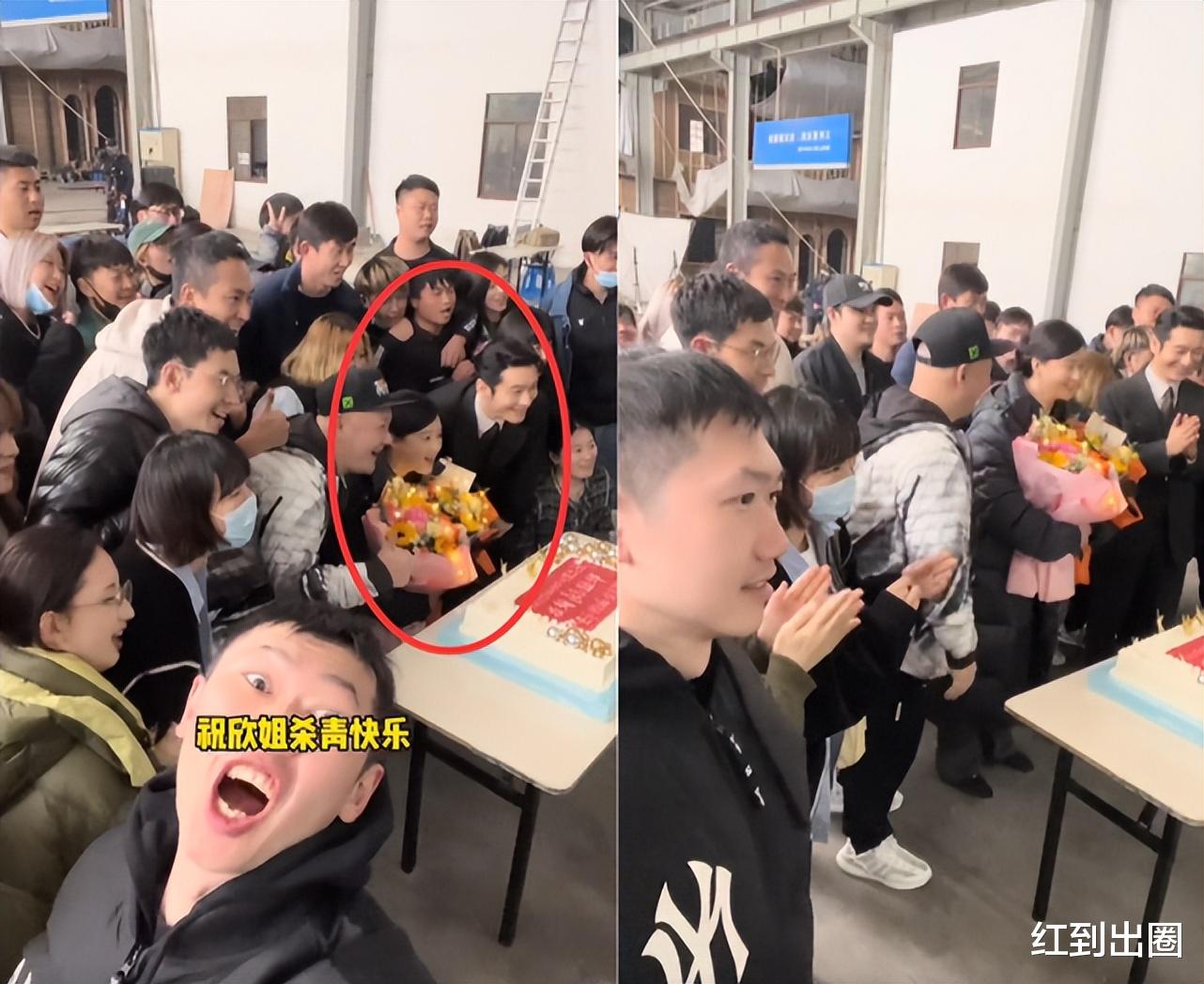 蒋欣|黄晓明离婚后放飞自我,陪蒋欣杀青不避嫌,抚背聊天拍合照显亲密