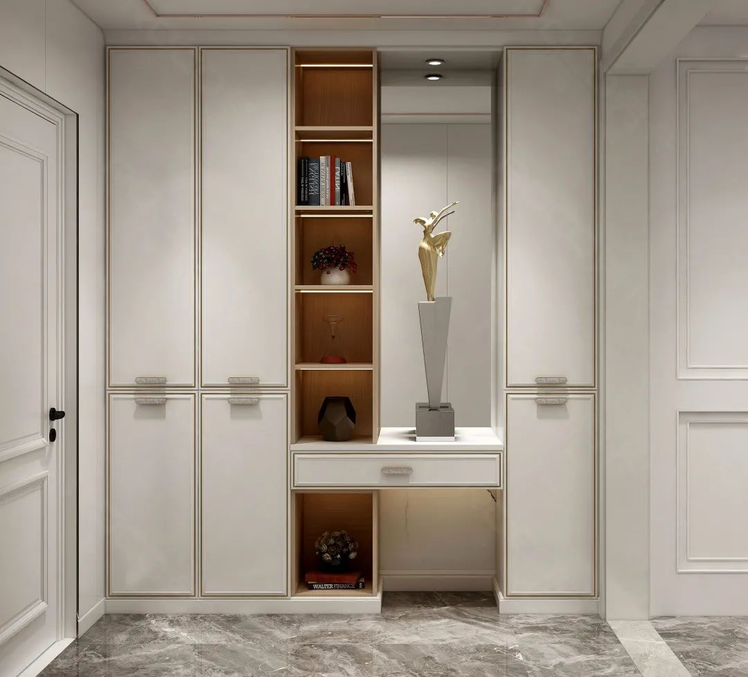 110㎡现代典雅浪漫的简欧风四房设计,闺蜜看了都想要!