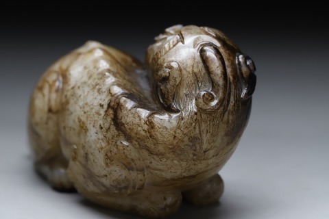 和田玉籽料|回流 舊藏和田玉籽料“老提油 瑞兽”