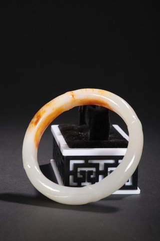 和田玉籽料|旧藏-和田玉籽料竹节纹手镯