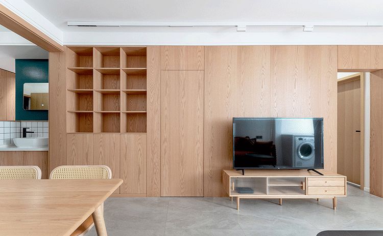 68㎡自然原木风小两居，动静分区、衣帽间、浴缸等需求统统满足！