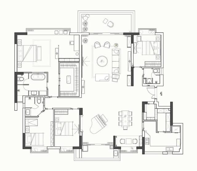 300㎡现代大平层,精致、清新、舒适,住起来很舒服