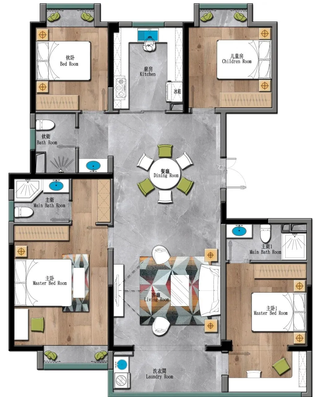 【鲁班装饰】龙熙壹号143㎡现代轻奢风格,有温度的美学。