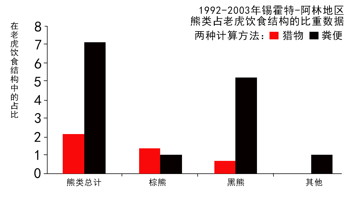 理论上,东北虎吃黑熊,比东北虎跟棕熊打架还罕见