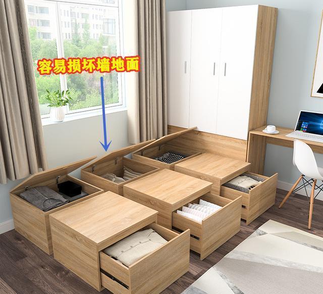 小户型装榻榻米新思路，1个箱体拼合实现4种功能，顺便省一间房