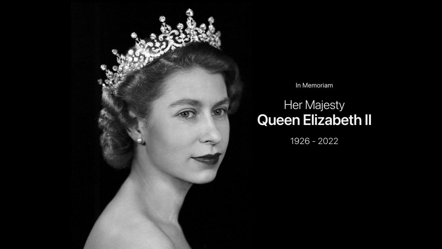 iPhone14|英女王离世抢新iPhone热度！苹果官网主页纪念伊丽莎白二世