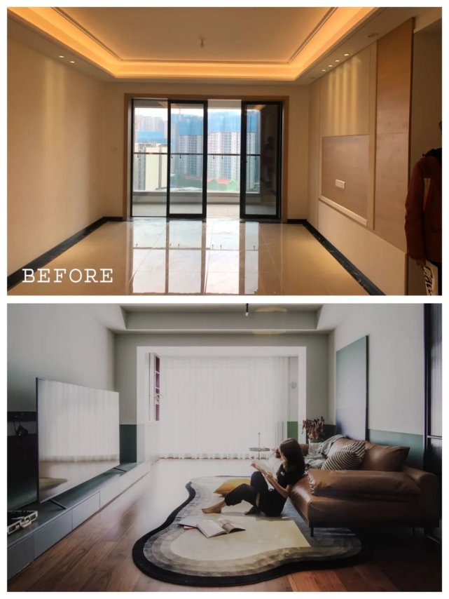 119㎡大胆拼色跳跃的家,比原始户型敞亮一倍不止!