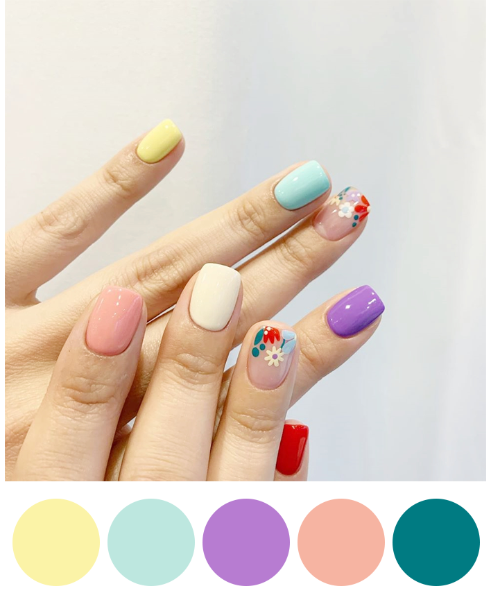 色啦 夏季跳色美甲指南!再也不怕配错色啦~