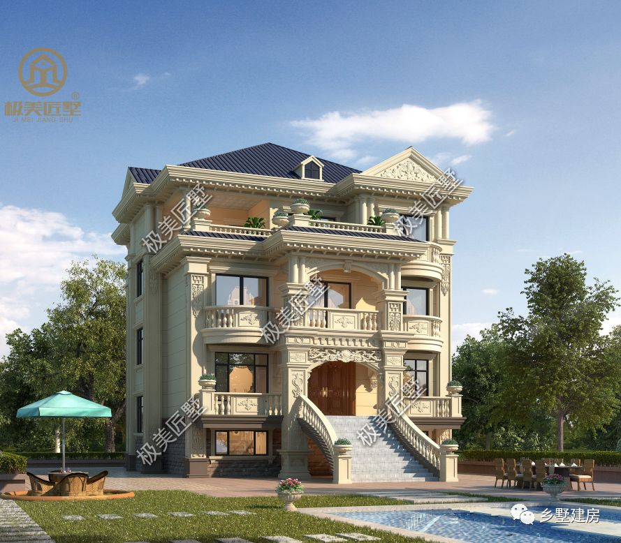 奢华欧式范别墅,回村建上一栋,绝对惊艳十里八乡