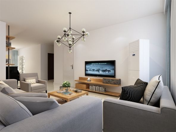 看了邻居家的客厅我惊呆了，原来电视背景墙还能这样设计