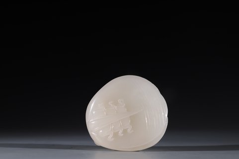 |晚清 和田玉 蝉形 把件