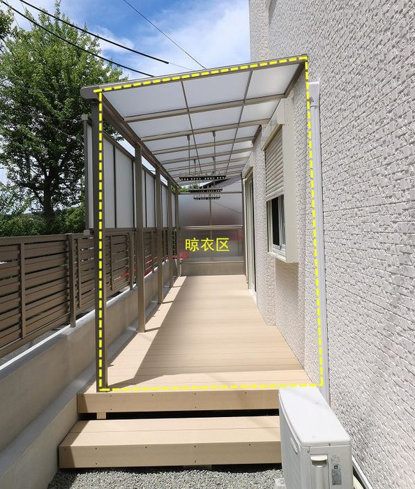 家是一楼的可以学日本这样搭个棚，晾晒方便而且还美观，太人性化了