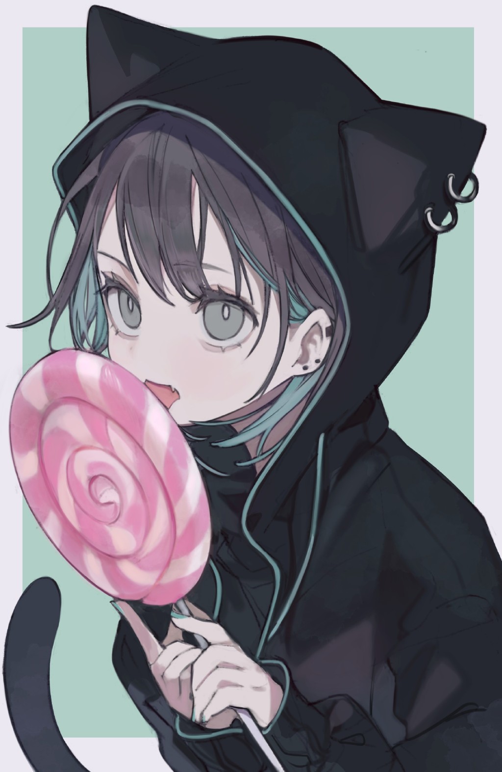 哆啦A梦|【动漫美图】呆萌又酷酷的少女，作品色调偏灰色，角色娇小可爱