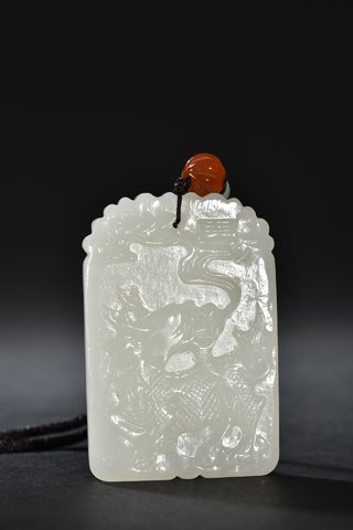 和田玉籽料|和田玉籽料麒麟送书牌