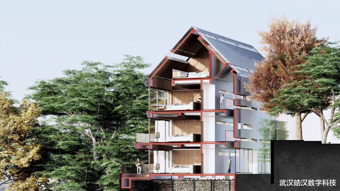 「亮眼设计」安吉五峰山运动村松月半岛酒店效果图