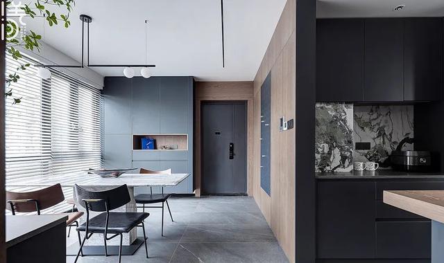 160㎡现代简约,低调灰色+安静蓝色,营造优雅舒适的家