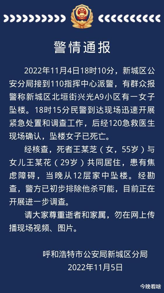 母亲跳楼，女儿被楼下铁皮阻挡几十分钟后才打开！原因无可奉告？