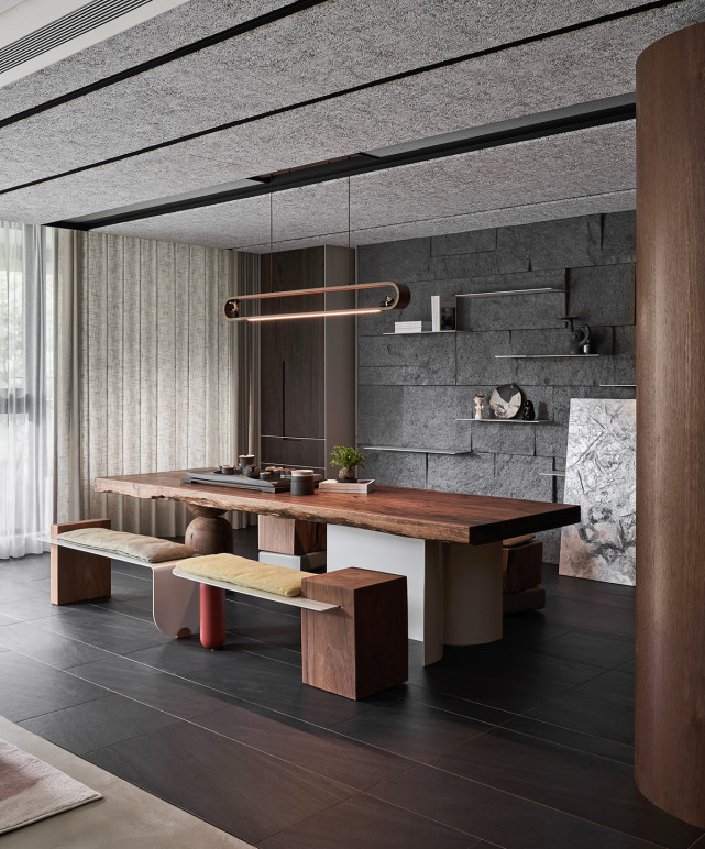 “去客厅化”的另一种设计,把客厅旋转45°后,简直不要太爽