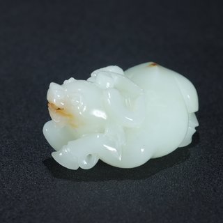 扭转乾坤|旧藏 和田玉 扭转乾坤 摆件