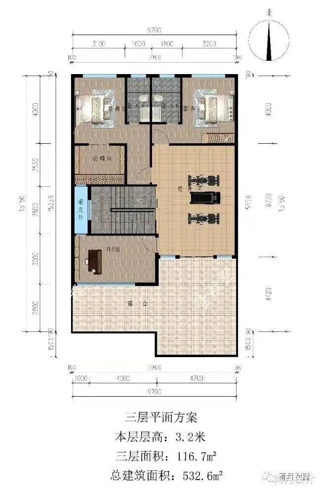 两代人|9.7×14.6米三层现代小别墅，内外兼修，两代人相处经典作品
