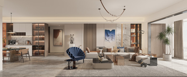 125㎡现代风,写意舒适的小资情调